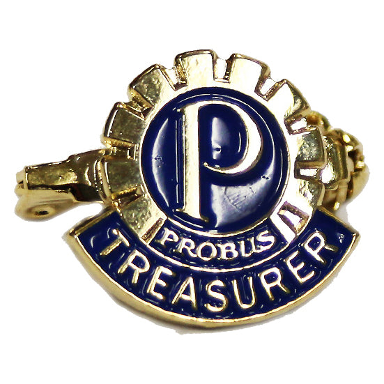 Probus Treasurer Pin (Brooch Clip Back)