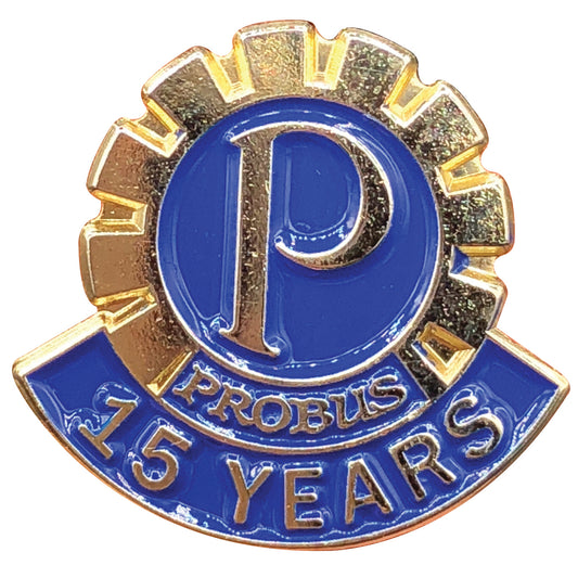 Probus 15-Years Member Pin (Butterfly Clip Back)