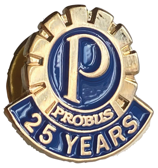 Probus 25-Years Member Pin (Butterfly Clip Back)