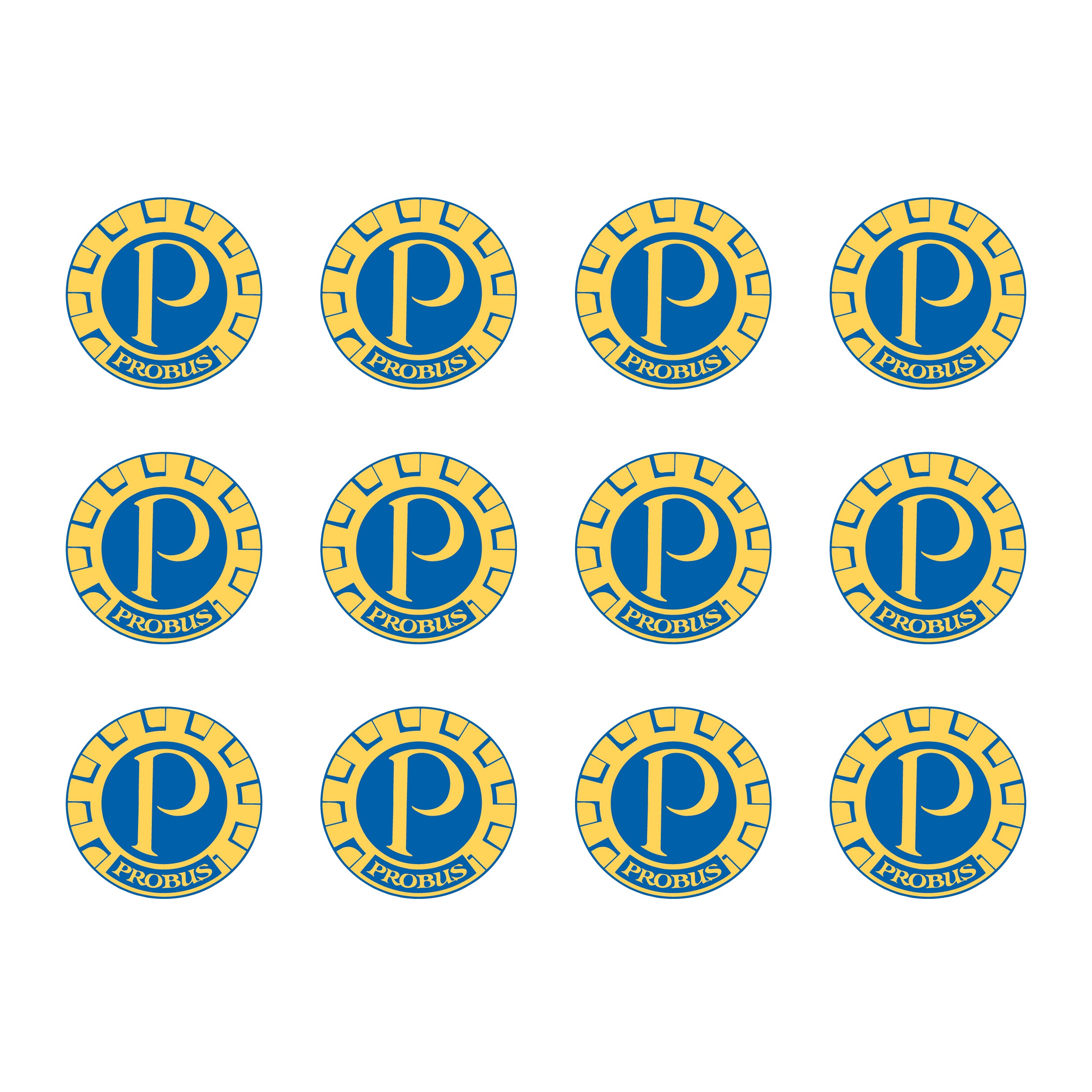 Probus Logo 45mm A5 Sticker Sheet – Probus Regalia