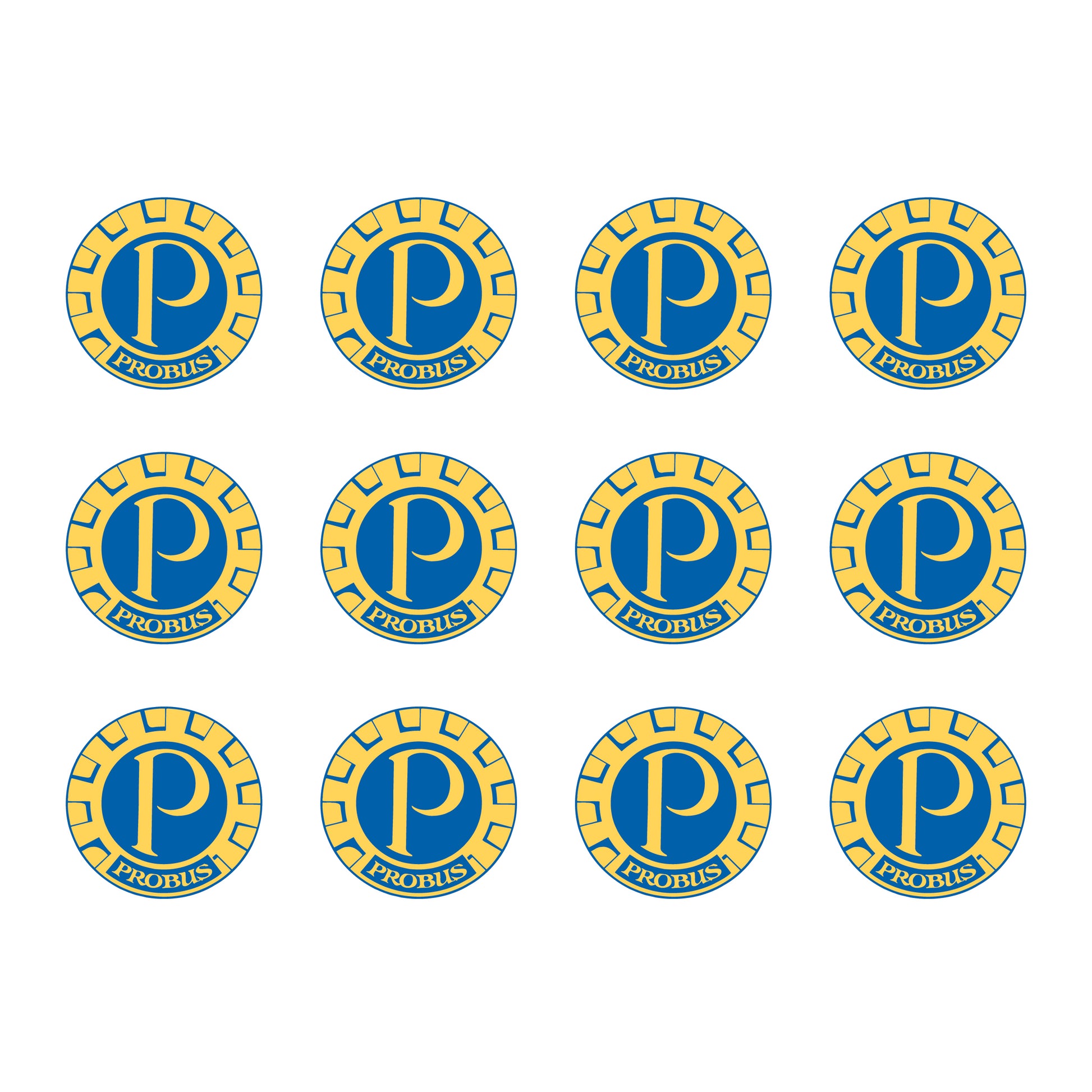 Probus Logo 45mm A5 Sticker Sheet – Probus Regalia