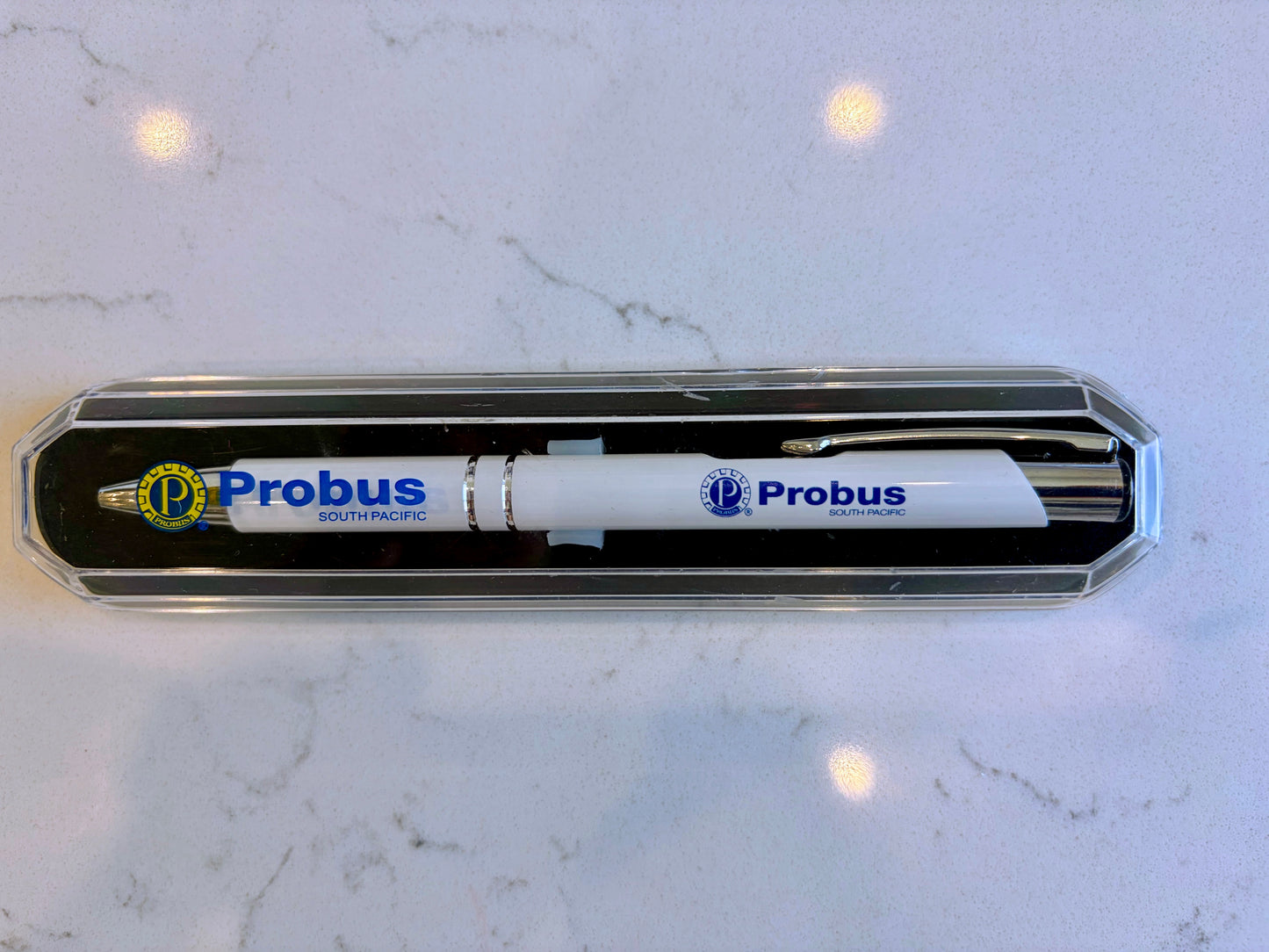 Probus White Ballpoint Pen & Gift box