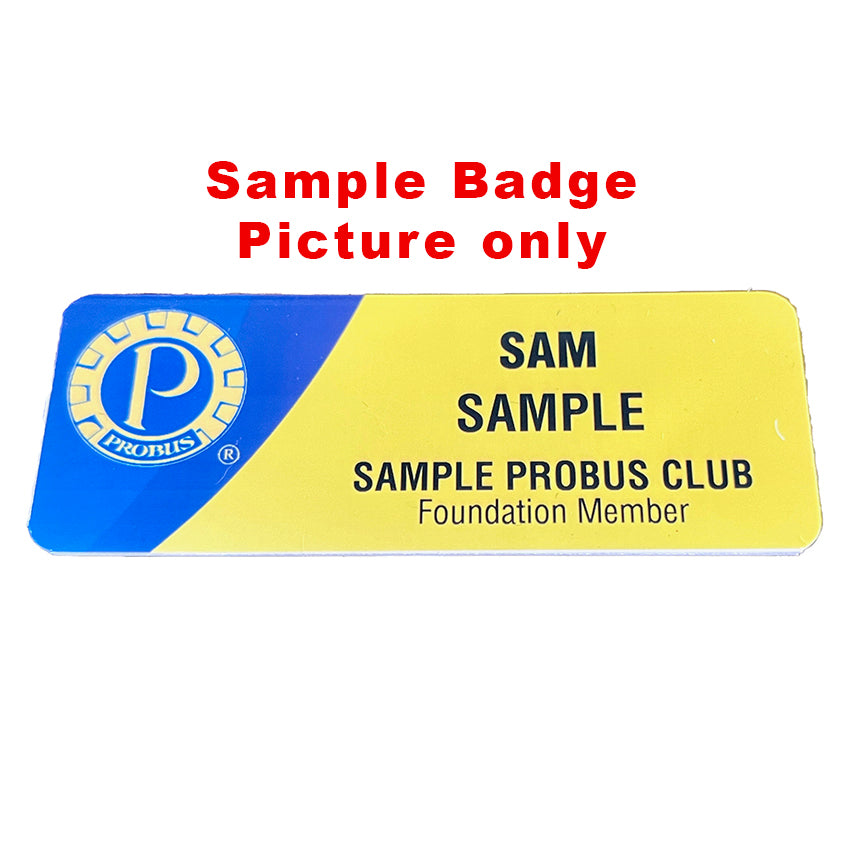 Probus Name Badge Dual Clip Back