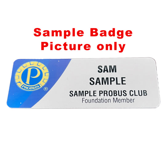 Probus Name Badge Dual Clip Back