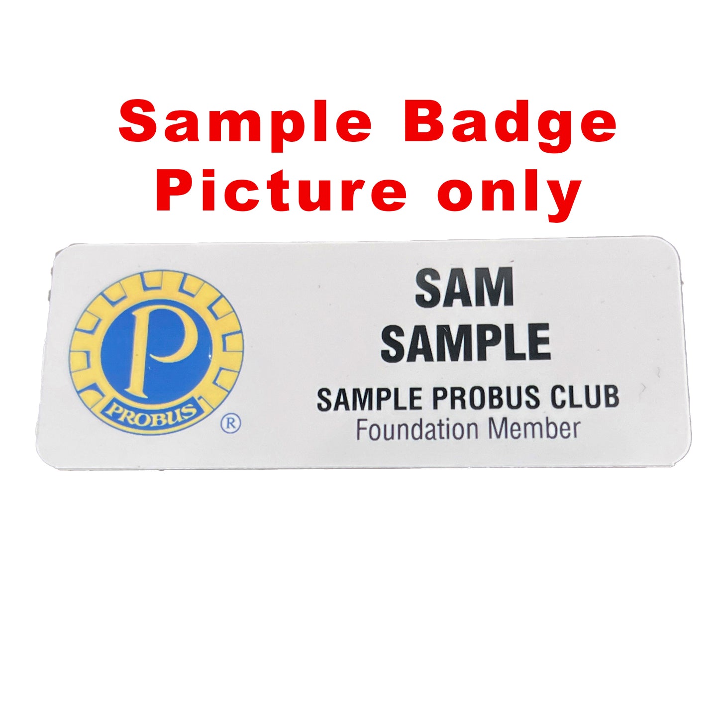 Probus Name Badge Dual Clip Back