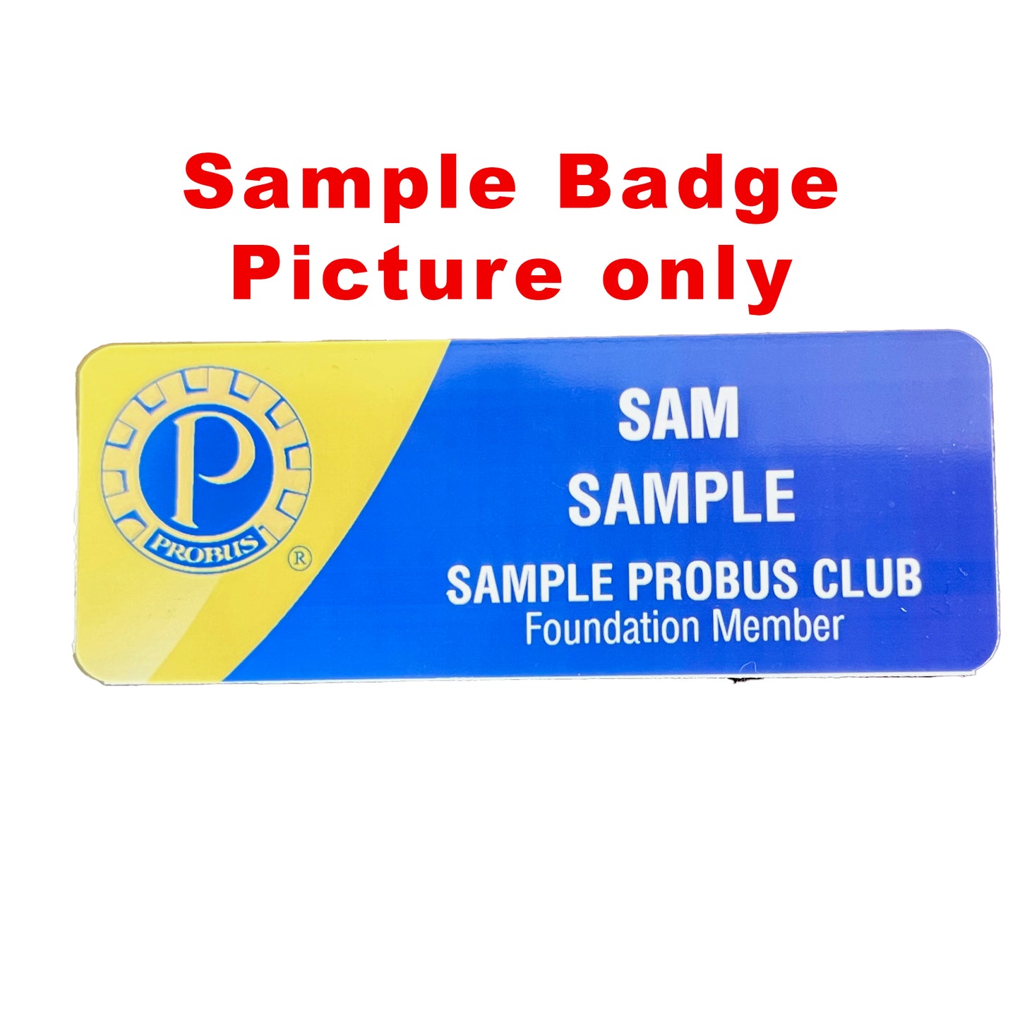 Probus Name Badge Pin Back