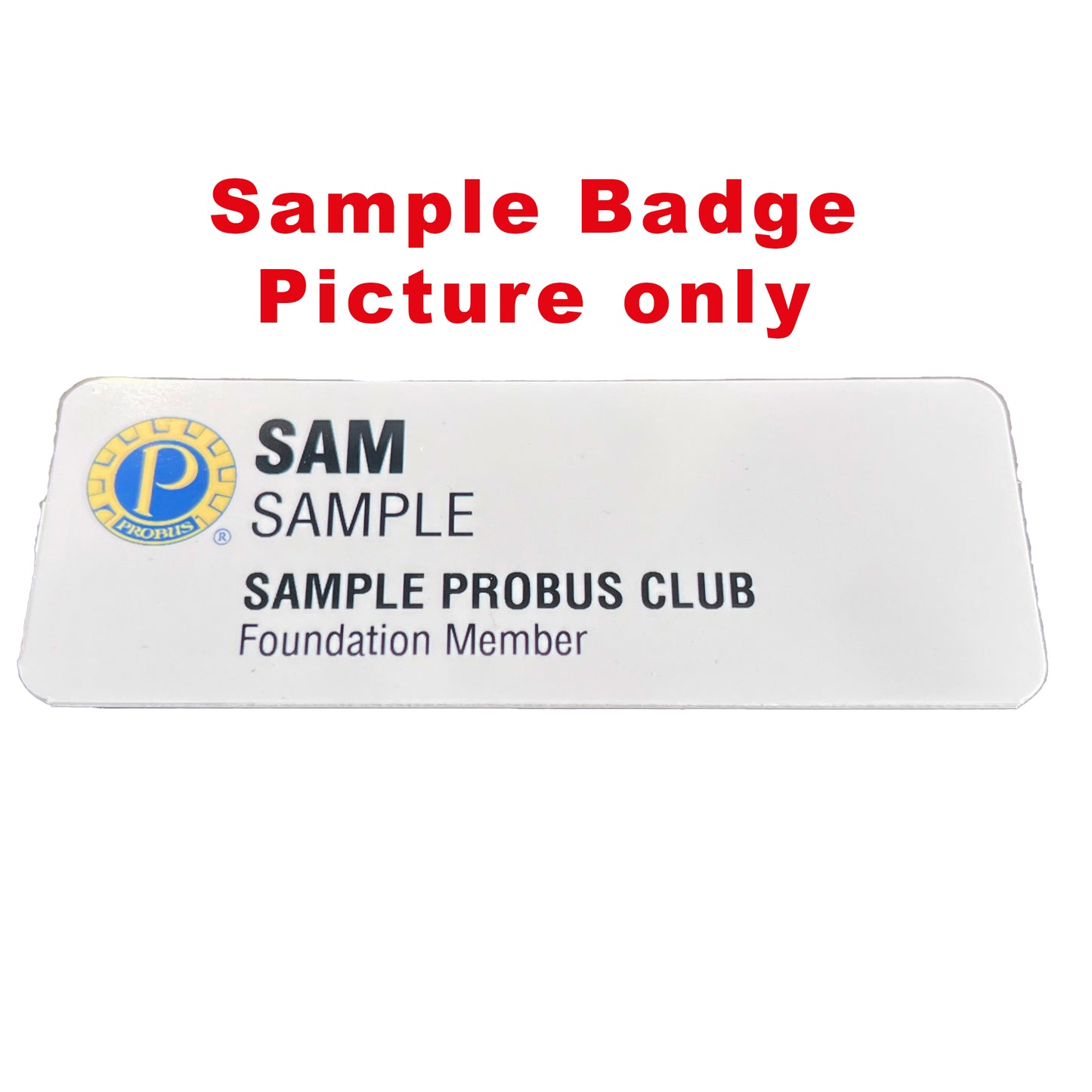 Probus Name Badge Pin Back