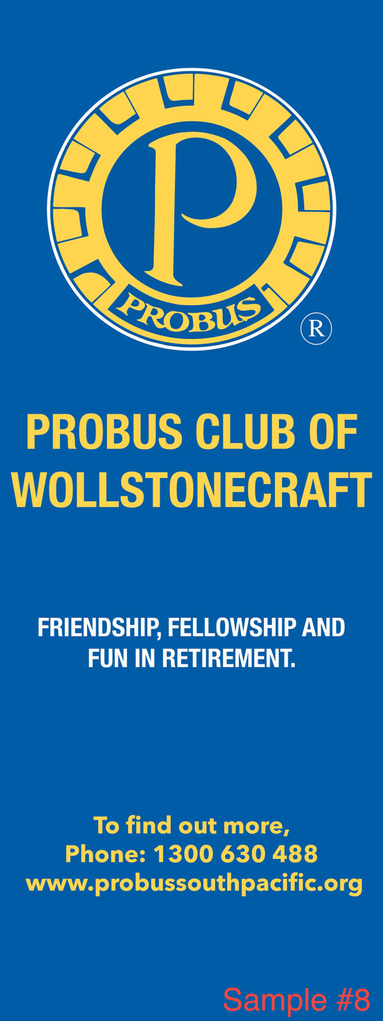 Probus Standard Pull Up Banner – Probus Regalia