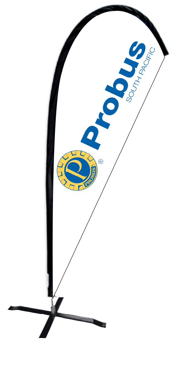 Probus Medium Tear Drop Banner