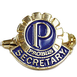 Probus Secretary Pin (Brooch Clip Back)