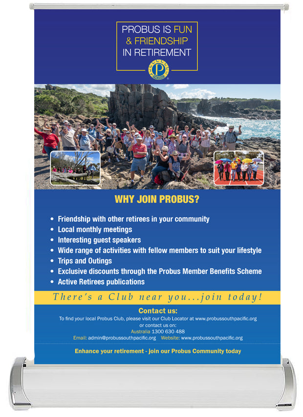 Probus A4 Desktop Pull Up Banner – Probus Regalia